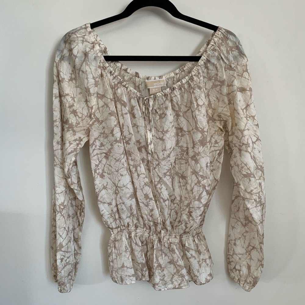 Micheal Kors Beige Blouse - Picture 1 of 5